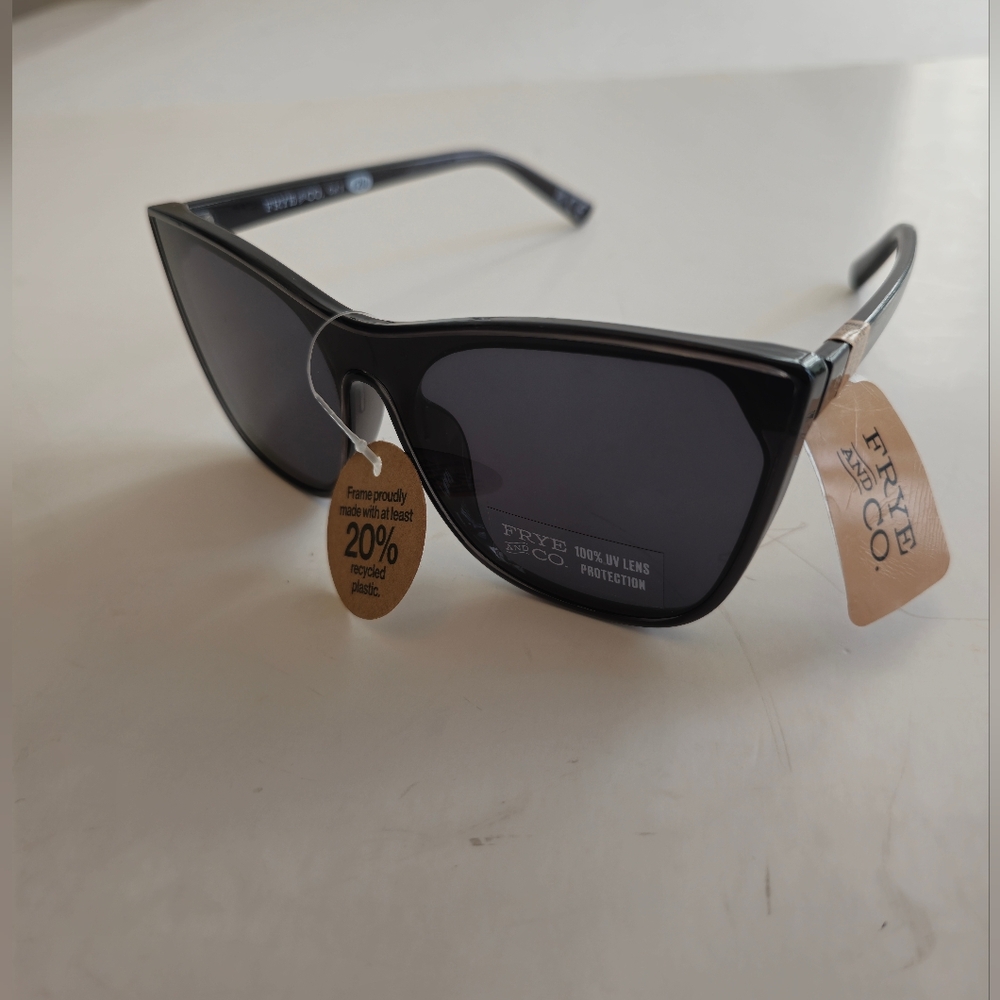 NWT Frye And Co. Black Sunglasses Frame UV Lens Protection